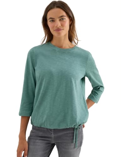 CECIL Damen 3227532 Slub Shirt mit Rundhals, Jewel Green, XX-Large von Cecil