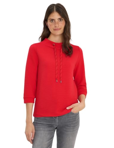 CECIL Damen 3227761 Ottoman Shirt, Fiery red, Large von Cecil