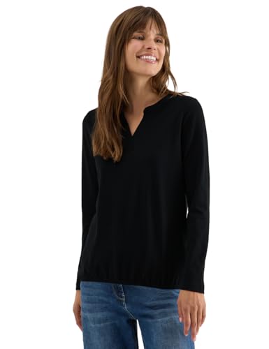 CECIL Damen 3227772 Shirt im Tunika-Look, Black, M von Cecil