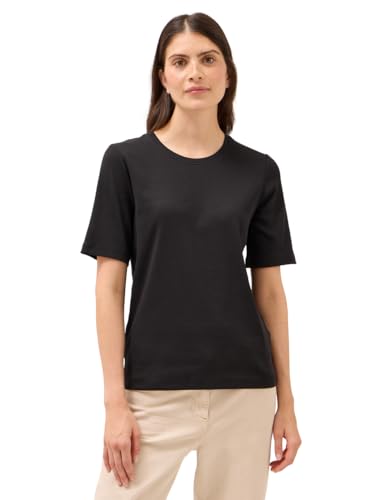CECIL Damen 3228182 Basic RIPP T-Shirt, Black, X-Large von Cecil