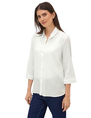 CECIL Damen 3411859 Hemdbluse mit Struktur, Vanilla White, XS von Cecil