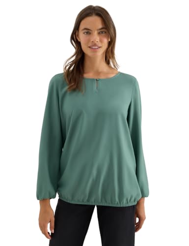 CECIL Damen 3411876 Bluse in Unifarbe, Jewel Green, XX-Large von Cecil