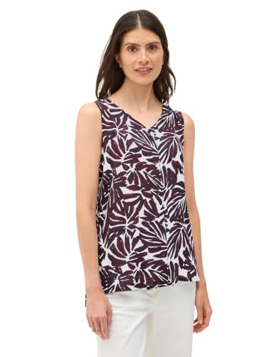 CECIL Damen 3411892 Gemustertes Blusentop, Mulberry red, Large von Cecil