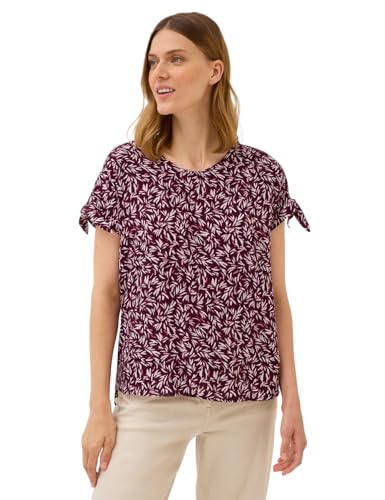 CECIL Damen 3411895 Gemustertes Blusenshirt, Mulberry red, XXL von Cecil