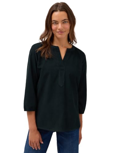 CECIL Damen 3412033 Split Neck Cordbluse, Ink Green, M von Cecil