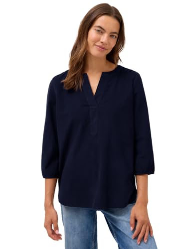 CECIL Damen 3412033 Split Neck Cordbluse, urban Dark Blue, X-Small CECIL Damen 3412033 Split Neck Cordbluse, urban Dark Blue, X-Small von Cecil
