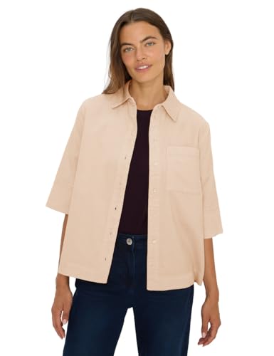 CECIL Damen 3412038 Cord Hemdbluse, Oat Milk beige, Medium von Cecil