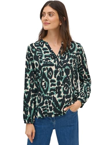CECIL Damen 3412040 Gemusterte Tunika, Ink Green, XXL von Cecil