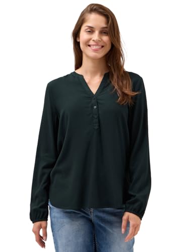 CECIL Damen 3412041 Tunika in Unifarbe, Ink Green, XL von Cecil