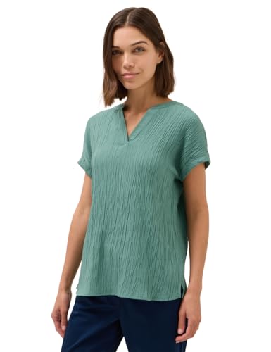 CECIL Damen 3412045 Blusenshirt mit Struktur, Jewel Green, Large von Cecil