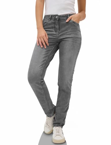 CECIL Damen 3716104 Jeans im Casual Fit, mid Grey Random wash, 30W x 30L von Cecil