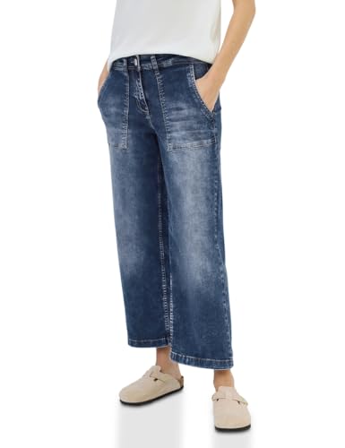 CECIL Damen 3716617 Jeans mit Patch Pockets, mid Blue wash, 31W x 26L von Cecil