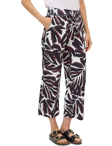CECIL Damen 3716634 Gemusterte Wide Leg Hose, Mulberry red, L / 26L von Cecil