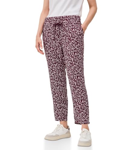 CECIL Damen 3716650 Gemusterte Loose Fit Hose, Mulberry red, XXL x 28L von Cecil