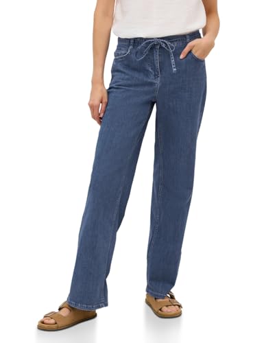 CECIL Damen 3716651 Flared Leg Jeans, mid Blue wash, 27W x 32L von Cecil
