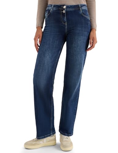 CECIL Damen 3716849 Wide Leg Jeans, mid Blue wash, 38 von Cecil