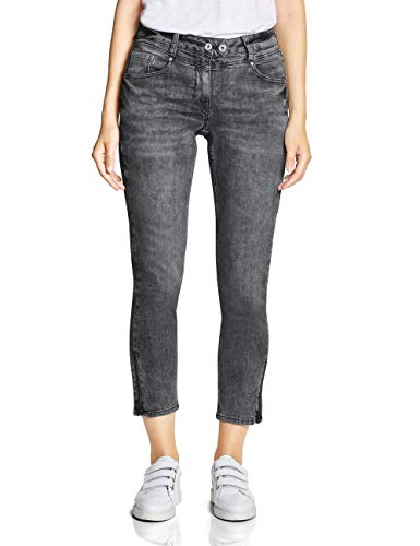 CECIL Damen 372405 Charlize Fit Slim Jeans, Grau (grey used wash 10189), W33/L28 (Herstellergröße:33) von Cecil