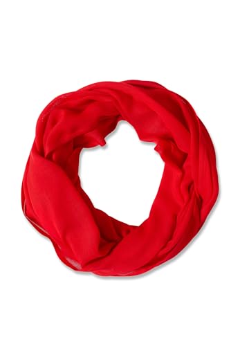 CECIL Damen 5706348 Loop Schal in Unifarbe, Fiery red, Regular von Cecil