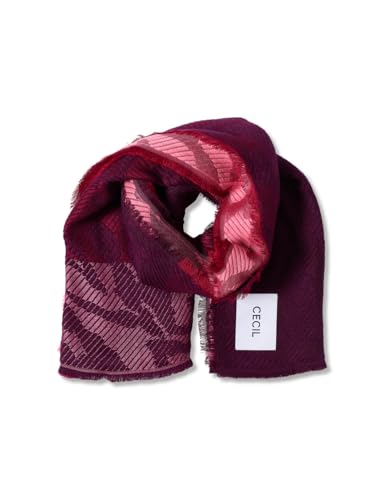 CECIL Damen 5706469 Tuch mit Zebramuster, Beaujolais red, Regular von Cecil