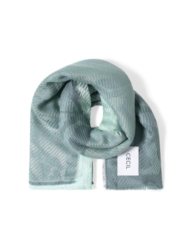 CECIL Damen 5706469 Tuch mit Zebramuster, Smoke salvia, Regular von Cecil