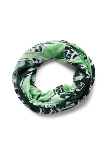 CECIL Damen 5706478 Gemusterter Loop Schal, Ink Green, Regular von Cecil