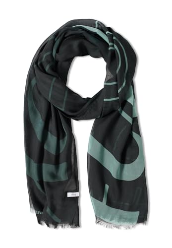 CECIL Damen 5706480 Gemusterter Schal, Ink Green, Regular von Cecil