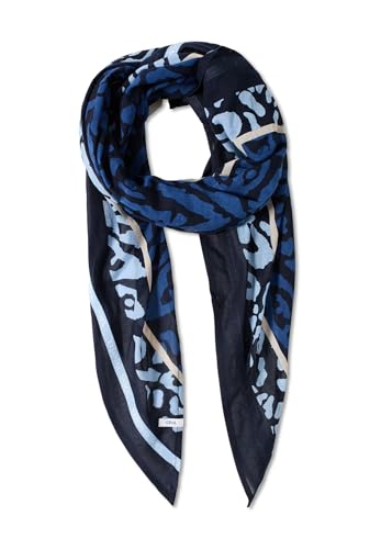 CECIL Damen 5706488 Dreieckstuch mit Tape, urban Dark Blue, Regular von Cecil