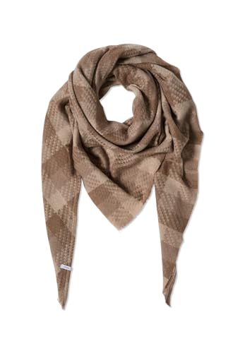 CECIL Damen 5706495 Kariertes Dreiechstuch, Cocoa Taupe, Regular von Cecil