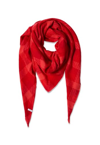 CECIL Damen 5706495 Kariertes Dreiechstuch, Fiery red, Regular von Cecil