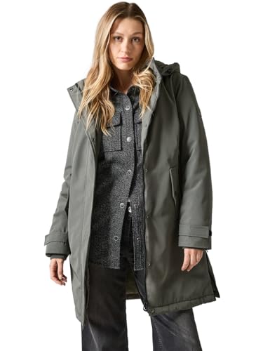 CECIL Damen B101037 Parka mit Abnehmbarer Kapuze, golden Khaki, XXL von Cecil