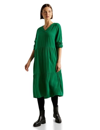 CECIL Damen B143779 Viskose Kleid, Easy Green, L von Cecil