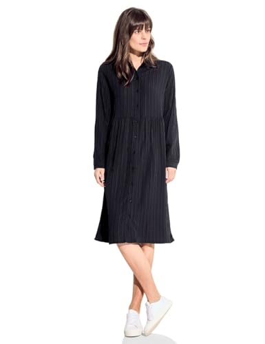 CECIL Damen B143960 Kleid mit Steifen-Struktur, universal Blue, XXL von Cecil