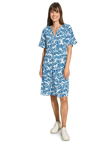 CECIL Damen B144071 Tunika Kleid mit Print, Azure Blue, Medium von Cecil