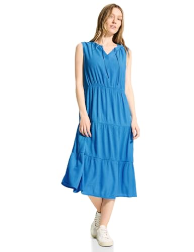 CECIL Damen B144072 Struktur Midikleid, Azure Blue, X-Large von Cecil