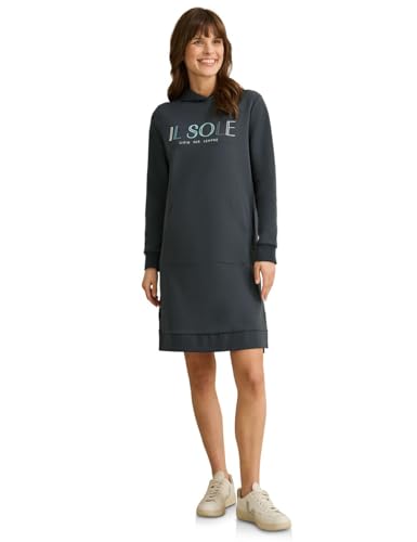 CECIL Damen B144399 Hoodie-Kleid mit Stickerei, Slate Khaki, Medium CECIL Damen B144399 Hoodie-Kleid mit Stickerei, Slate Khaki, Medium von Cecil