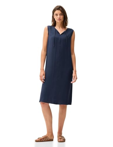 CECIL Damen B144550 Kleid in Unifarbe, Urban Navy Blue, M von Cecil