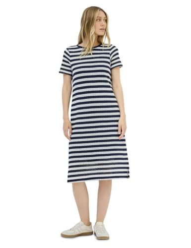 CECIL Damen B144553 Gestreiftes Ajour-Kleid, Urban Navy Blue, M CECIL Damen B144553 Gestreiftes Ajour-Kleid, Urban Navy Blue, M von Cecil
