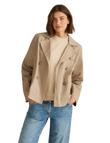 CECIL Damen B202024 Kurze Trench Jacke, Light Toffee, XL von Cecil