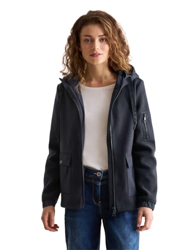 CECIL Damen B202027 Strukturmix Jacke, Dark Navy Blue, XL CECIL Damen B202027 Strukturmix Jacke, Dark Navy Blue, XL von Cecil