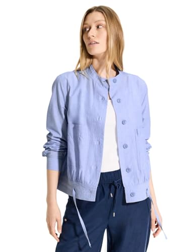 CECIL Damen B212149 Chambray Jacke, Blouse Blue, L von Cecil