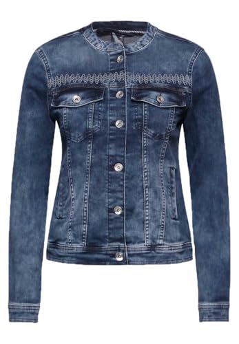 CECIL Damen B212209 Jeansjacke, mid Blue wash, Regular von Cecil
