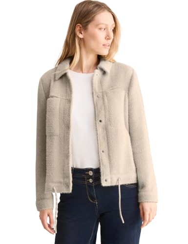 CECIL Damen B212404 Kuschelige Jacke, Light Hazel beige, XXL von Cecil
