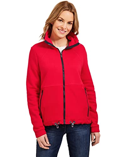 CECIL Damen B253549 Sweatjacke, Strong red, S von Cecil