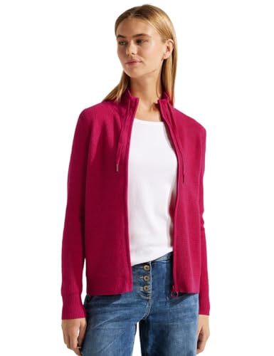 CECIL Damen B253696 Strickjacke mit Reißverschluss, Coral Melange, XL von Cecil