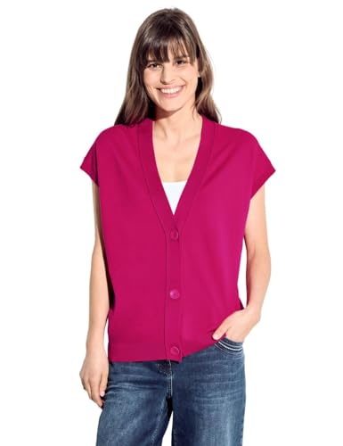 CECIL Damen B253775 Cardigan Weste, pink Sorbet, L von Cecil