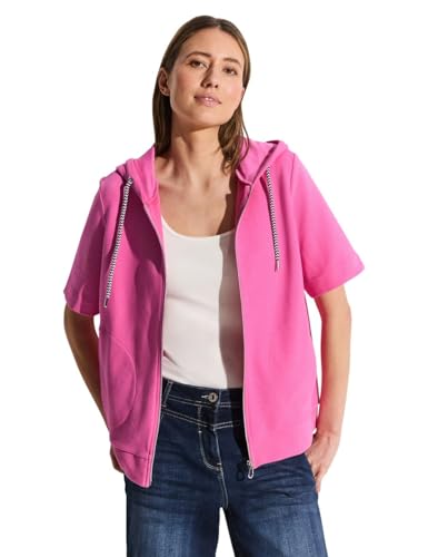 CECIL Damen B253787 Hoodie Sweatjacke, Bloomy pink, S von Cecil