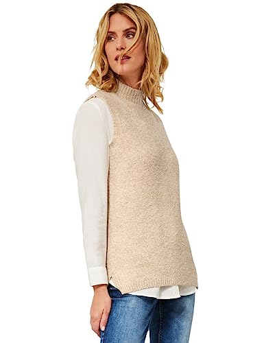 CECIL Damen B302171 Pullover, Almond beige Melange, XL von Cecil