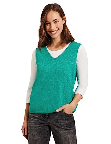 Cecil Damen B302222 Pullunder, Smaragd Green Melange, XL von Cecil