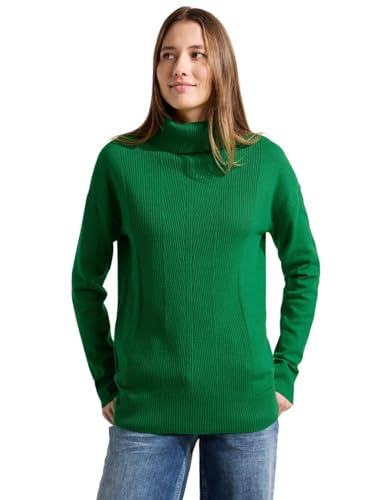 CECIL Damen B302423 Rollkragenpullover, Grün, S von Cecil