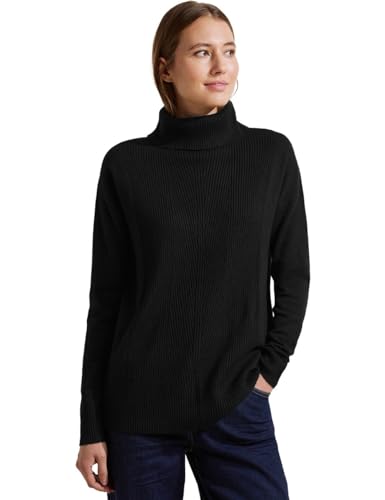 CECIL Damen B302423 Rollkragenpullover, Schwarz, XS von Cecil